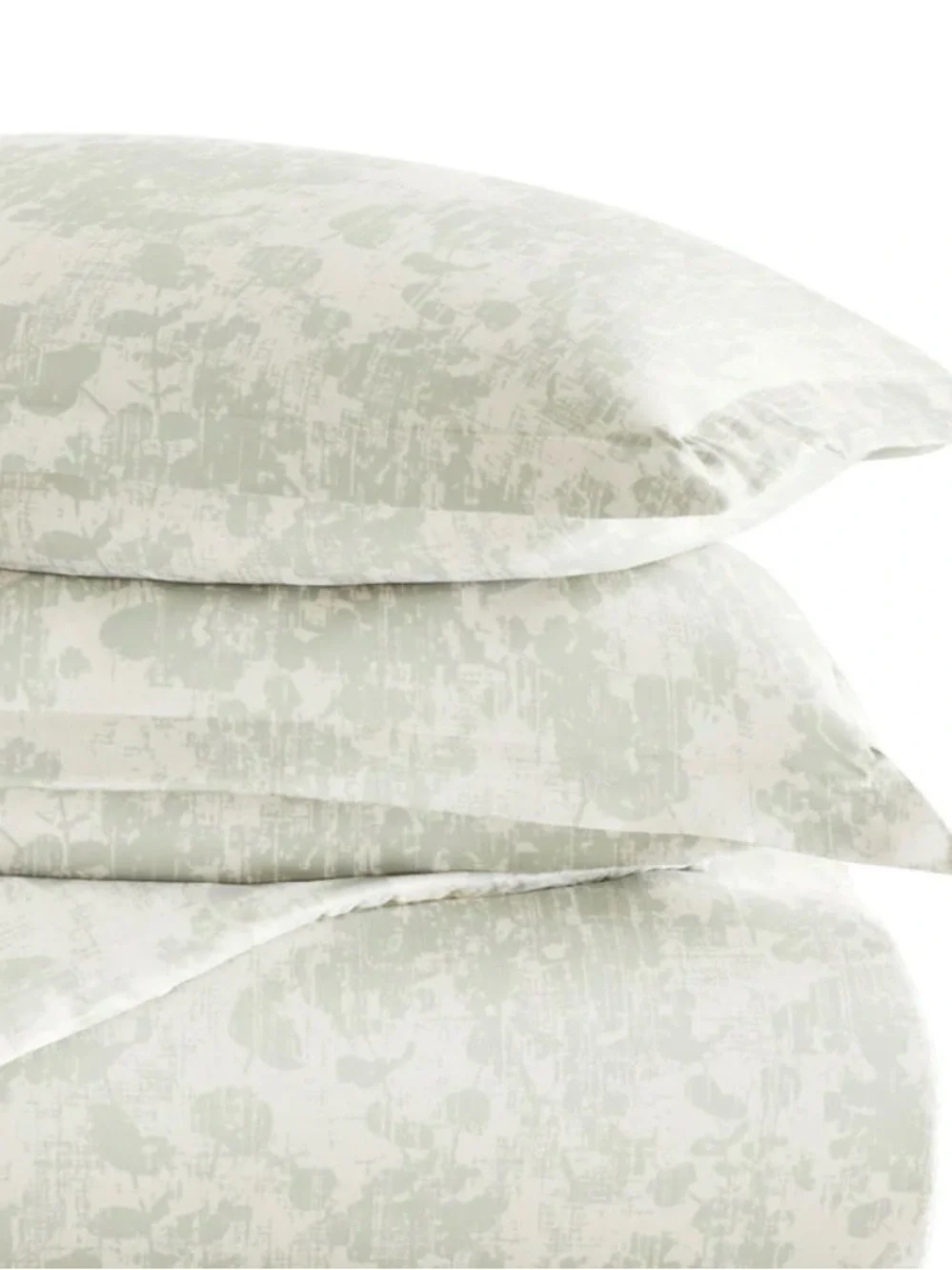 Soft Mint Patterned Duvet Cover and pillow case set - King